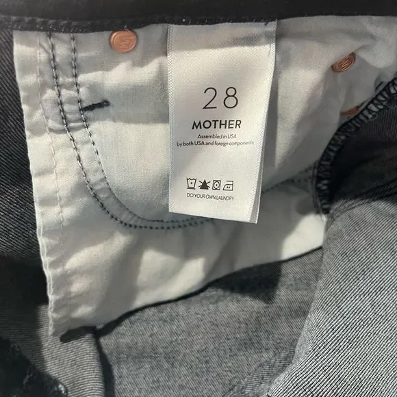 MOTHER Women's Straight Leg Jeans - Dark Blue - Picture 9 of 14